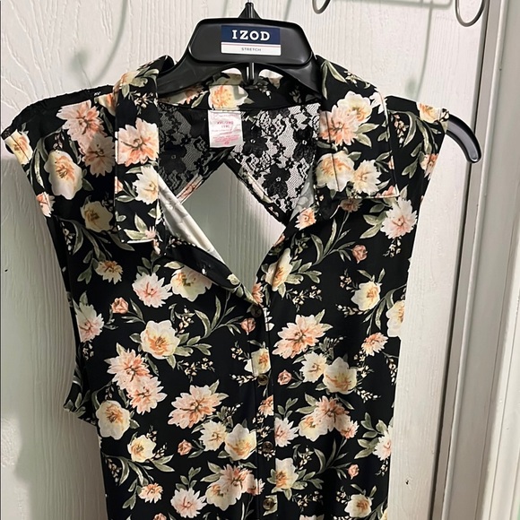 No Boundaries Black Floral Backless Dress size 19 - Picture 1 of 6